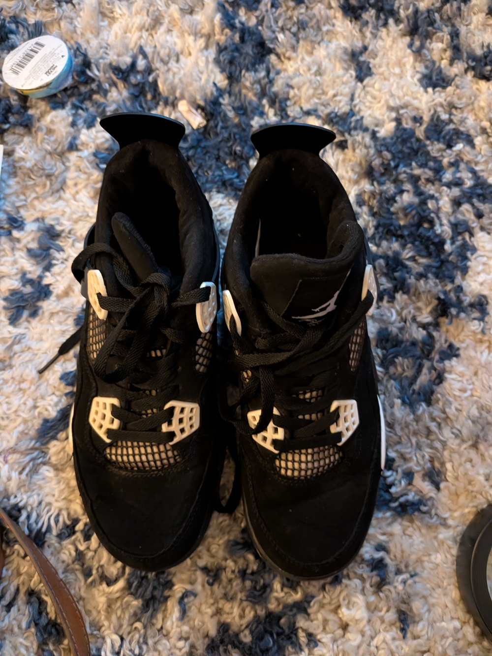 Men's Black And White Retro Jordan 4s